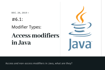 modifier types: access modifers in java